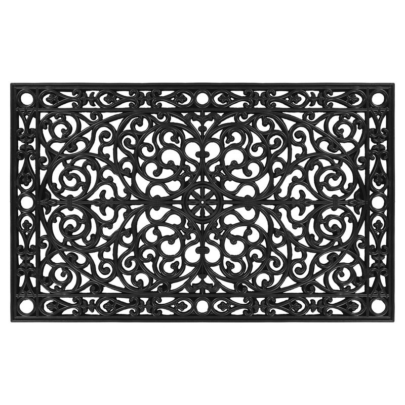 Calloway Mills AZ900222436 Gatsby Rubber Doormat, 24" x 36", Black - Image 1